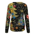 thumbnail image 4 of AGWOLF Womens Ugly Christmas Sweatshirt Cute Holiday Xmas Tree Tops Long Sleeve Crewneck Pullover Vintage Festive Shirts, 4 of 5