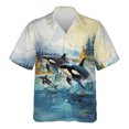 thumbnail image 3 of Camisa hawaiana con estampado 3D de ballena asesina para hombre, blusas con estampado de animales de ballenas azules, camisetas Aloha unisex, blusas cómodas de manga corta, 3 of 5