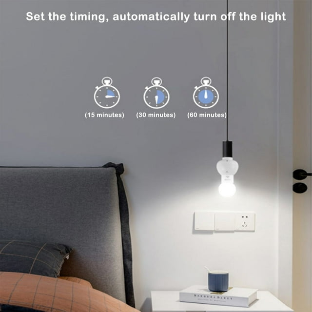 Ruiboury Base de Lampe Télécommande E27 Support Réglable Interrupteur Douille Pièce d'Éclairage comme sur l'Image 1Ensemble