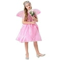 thumbnail image 3 of Huowey Girls Angel Dress Up Set High Waist Short Sleeve Flower Tiered Sequins Dresses With Wings Fairy Tale Party Gown For Kids Birthday Pageant Wedding Outfits Spring Fall Clothes,Pink,120, 3 of 9