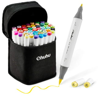  Ohuhu Markers for Adult Coloring Books: 160 Colors Brush Pens  Dual Brush Fine Tip Drawing Pens Water-Based Coloring Markers for  Calligraphy Bullet Journal with Carrying Case -Maui (White Package) : Arts