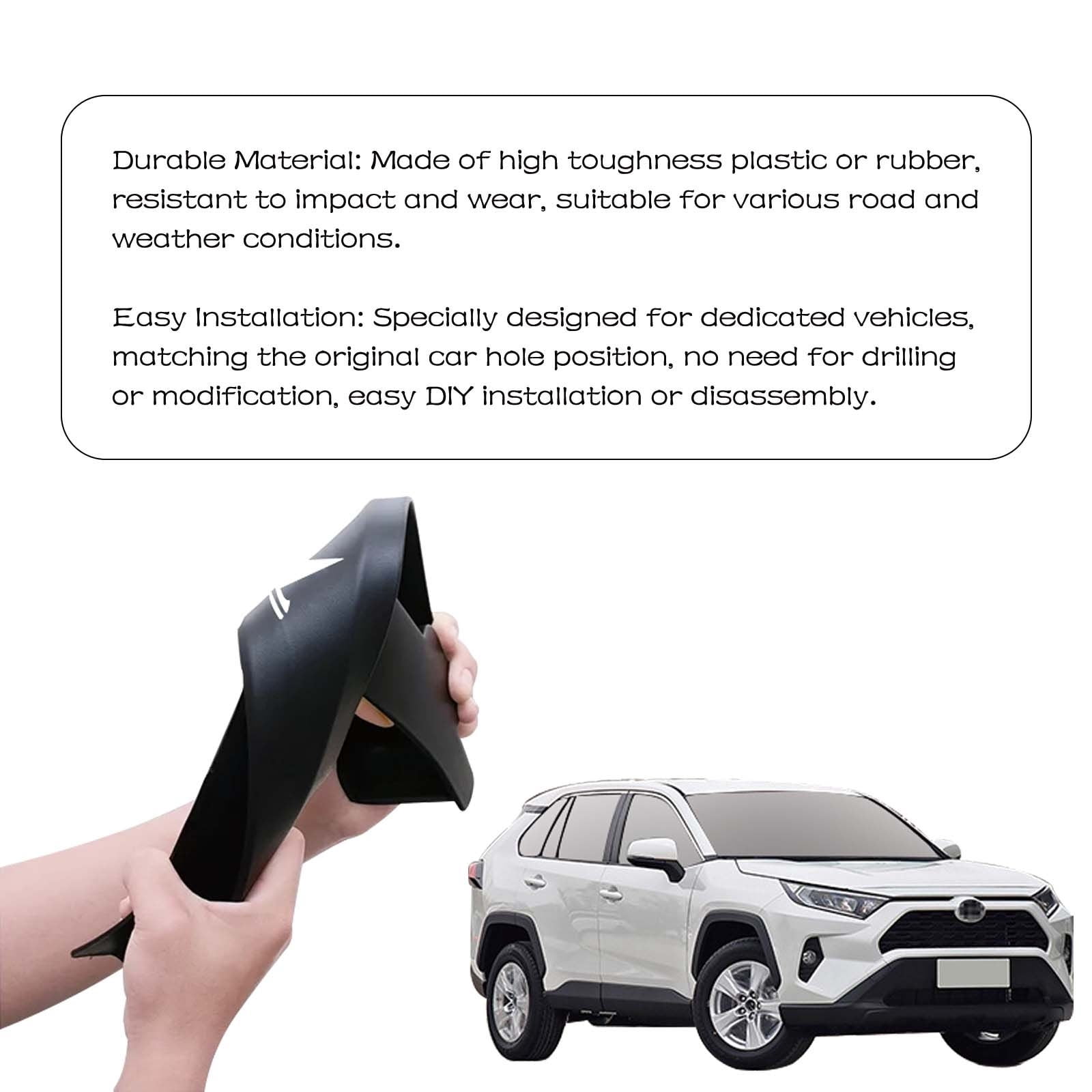 Mud Flaps Splash Guards Fit For Toyota RAV4 2019-2024, Front And Rear 4 Pieces Car Mudguards Wheel & Tire Mud Flaps, Car Fenders-Black