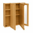 thumbnail image 6 of Design House 30" Wood Wall Mount Tri-View Medicine Cabinet, Honey Oak, 6 of 13