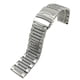 thumbnail image 1 of Correa de reloj de acero inoxidable de 20 mm, correa de metal sólido con lijado para reemplazo de reloj (plateada), 1 of 7