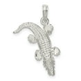 thumbnail image 3 of Auriga 925 Sterling Silver Polished 3D Alligator Pendant for Women(L- 27.5mm, W- 18.5mm), 3 of 5