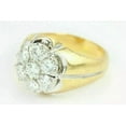 thumbnail image 2 of 3Ct Round Cut Lab Created Diamond 14K Yellow Gold Finish Men's Cluster Ring, 2 of 3