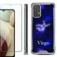 thumbnail image 1 of Shockproof Bumper Phone Case for Samsung Galaxy A32 5G, with Tempered Glass Screen Protector, by OneToughShield ® - Zodiac / Virgo, 1 of 3