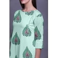thumbnail image 3 of Bimba 3/4 Sleeve Straight Tunic Tops Printed Kurta Summer Wear For Women, 3 of 6