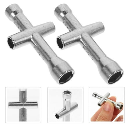 Tineasur 2Pcs RC Cross Wrench Hexagonal Socket for Automotive Socket Set