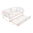 thumbnail image 5 of Twin Size Daybed, Twin Size Daybed with Trundle Bed, Wood Twin Size Bed Frame with Trundle Bed, Multifunctional Daybed, No Box Spring Needed Storage Daybed for Bedroom Living Room, 5 of 8