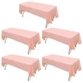 thumbnail image 6 of Efavormart 5 Pack Blush Rectangle Plastic Table Covers, 54"x108" PVC Waterproof Disposable Tablecloths, 6 of 6