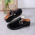 thumbnail image 7 of Bkhluea Women Patent Buckle Backless Loafers Slip On Comfortable Footwear For Office Work Daily Casual Outdoor Activities, 7 of 7
