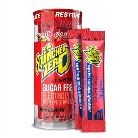 Sqwincher Qwik Stik Zero Fruit Punch Drink Mix - 10 Count