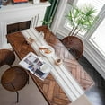 thumbnail image 4 of Nvzi Macrame Table Runner Cream Beige Boho Table Runner with Tassels Hand Woven Cotton Table Runner Rustic Farmhouse Table Runner for Bohemian Kitchen Dining Table(12x108in), 4 of 5