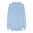 thumbnail image 5 of Womens Baggy Hoodies Quarter Zip High Neck Sweatshirts with Pocket Long Sleeve Cozy Plain Pullover Sweater Tops (XX-Large, Light Blue), 5 of 6