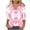 Pink-Shirts, variant on Jsaierl Womens 3/4 Sleeve Tops Casual V Neck Shirts Boho Print Ladies Blouses Flowy Loose Fit T-shirts Top S-4XL