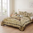 thumbnail image 2 of King Quilt Set 96''x106'', Brown Texas Star Country Lightweight Summer Bedspread Coverlet Set with 2 Pillow Shams, Western Stars Retro Breathable All Season Quilt Bedding for Bedroom/Guest Room, 2 of 9