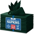 thumbnail image 1 of Canadian Linen Serviettes de Table Vert Chasseur 18"x18 Pouces, Lot de 12 Serviettes de Table en Polyester Réutilisables et Lavables pour Dîners, Stations Balnéaires, Mariages et Hôtels, 1 of 10