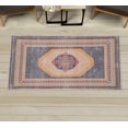 thumbnail image 1 of Bohemian Decorative Rug, Mandala Like Floral Medallion Motif Geometric Forms and Spring Flowers Art, Quality Carpet for Bedroom Dorm and Living Room, 6 Sizes, Peach and Purple, by Ambesonne, 1 of 1