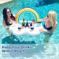 thumbnail image 3 of Mistaha Rainbow Arch Cloud Inflatable Pool Drink Float with Ice Bucket - Floating Beverage Holder for Adults - PVC Material, Large Capacity, Easy to Use - Ideal Gift for Pool Party, Beach, and, 3 of 6