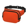 thumbnail image 2 of Rateoe Orange Print Fanny Pack Belt Bag for Women and Men, Square Double-Layer Waterproof Waist Pack with Adjustable Strap for Hiking, Jogging, Cycling, 2 of 9