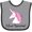 Heather and Black, variant on Inktastic Unicorn Girls Cute Fantasy Girls Baby Bib