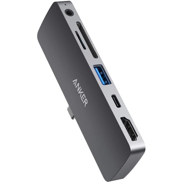 Anker Powerexpand Direct 6 In 1 Usb C Hub Adapter With 60w Power Delivery 4k 60hz Hdmi 3 5mm Jack Usb 3 0 Sd And Microsd Card Reader Walmart Com Walmart Com