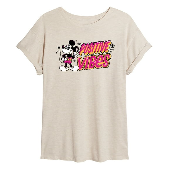 Disney - Positive Vibes - Juniors Ideal Flowy Muscle T-Shirt