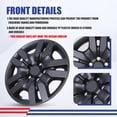 thumbnail image 4 of 4Pcs/Set 16" Hubcaps Wheel Rims Cover for 2007-2012 Nissan Altima/2008-2009 Nissan Altima Coupe Compatible with Steel Wheels Bolt on Installation(16-inch,Black Matte), 4 of 7