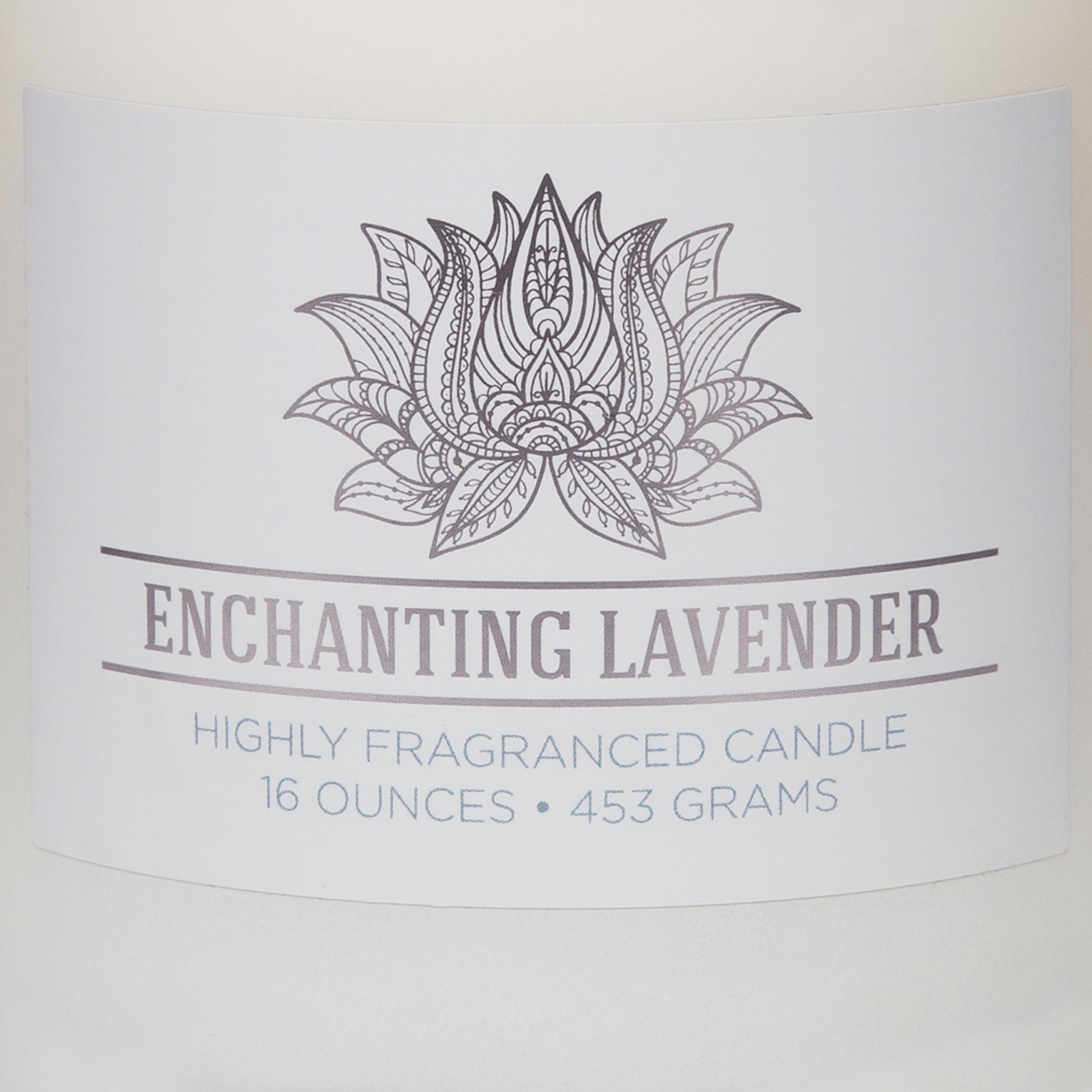 Colonial Candle Enchanting Lavender 16 oz Aromatherappy Candle, White