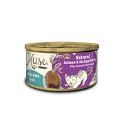Angle View: Muse by Purina Grain-Free Pate Natural Salmon & Shrimp Recipe Adult Wet Cat Food - 3 oz. Can