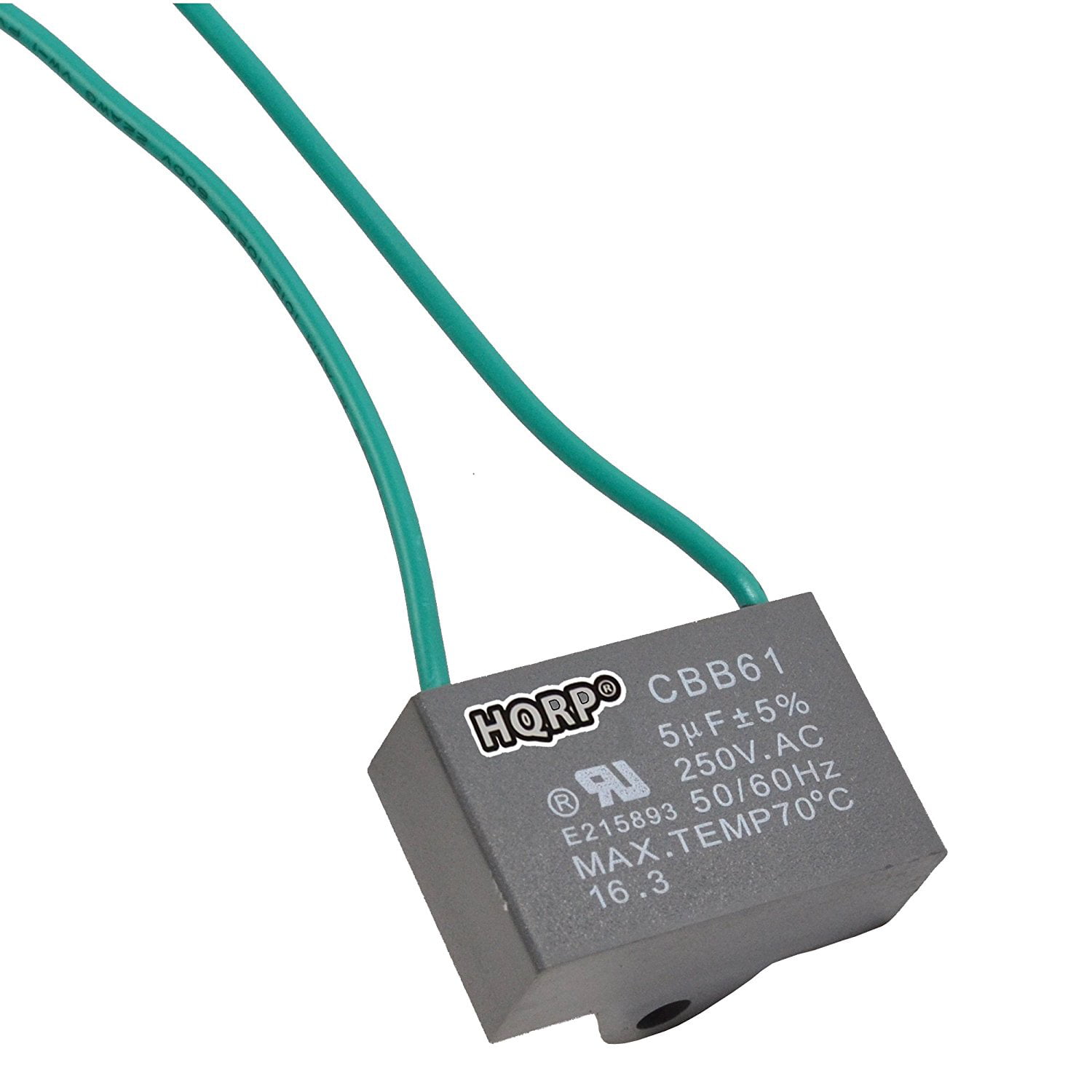 New Tech Ceiling Fan Capacitor 2 Wire 5uf CBB61 
