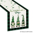 thumbnail image 2 of St Patrick Day Table Runner Green Polyester 70.87 in x 12.99 in With Camellia Design And Tassel Lace For Dining Tables, 2 of 6