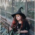 thumbnail image 4 of Halloween Witch hat wizard magic hat wizard Black wool Felt tall pointed hat witchy wicca dark academia, 4 of 4