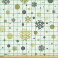 thumbnail image 2 of Ambesonne Christmas Fabric by the Yard Upholstery, Snowy Winter, 1 Yard, Grey Yellow White, 2 of 5