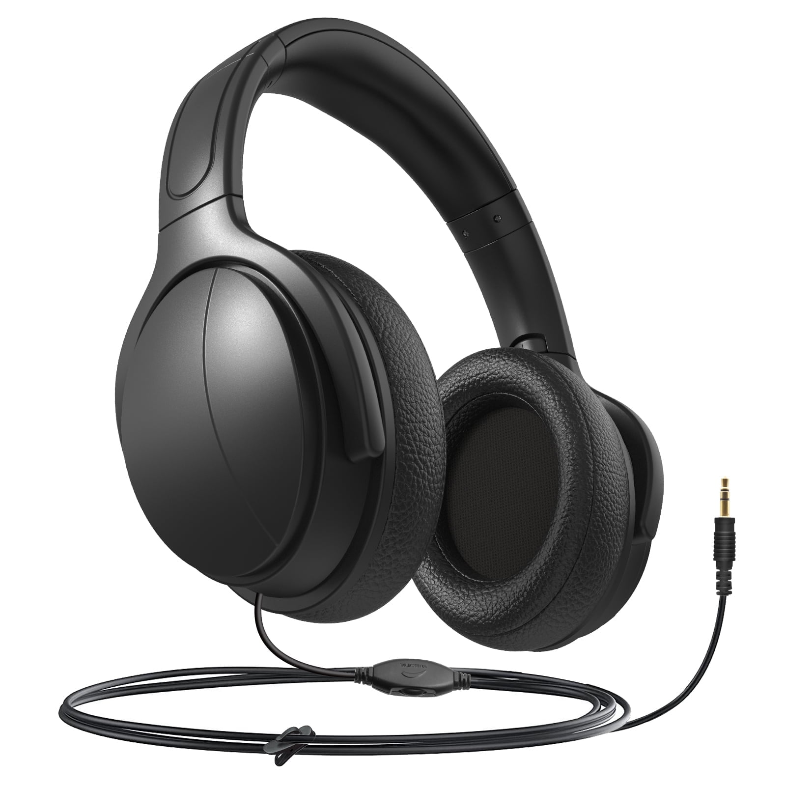 WMSZMSM Long Cord Wired Headphones for TV & PC, No Mic, Volume Control, 3.5mm AUX(19.6FT)
