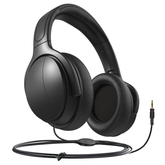 WMSZMSM Long Cord Wired Headphones for TV & PC, No Mic, Volume Control, 3.5mm AUX(19.6FT)