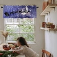 thumbnail image 5 of Sleigh Reindeer Moon Christmas Kitchen Curtain Valance, Window Curtain Valance Rod Pocket, Xmas Valances Window Treatment for Living Room Bedroom Bathroom Cafe (54x18 Snoeflake Snow Trees), 5 of 6