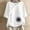 White, variant on Women Cotton Blend Crew Neck Short Sleeve Basic Tunic Tee Shirts Tops Blouse
