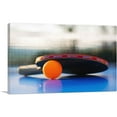 thumbnail image 1 of ARTCANVAS Table Tennis Orange Ping Pong Ball Racket Canvas Art Print - Size: 26" x 18" (1.50" Deep), 1 of 9