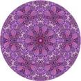 thumbnail image 1 of Ahgly Company Indoor Square Patterned Tyrian Purple Area Rugs, 3' Square, 1 of 6