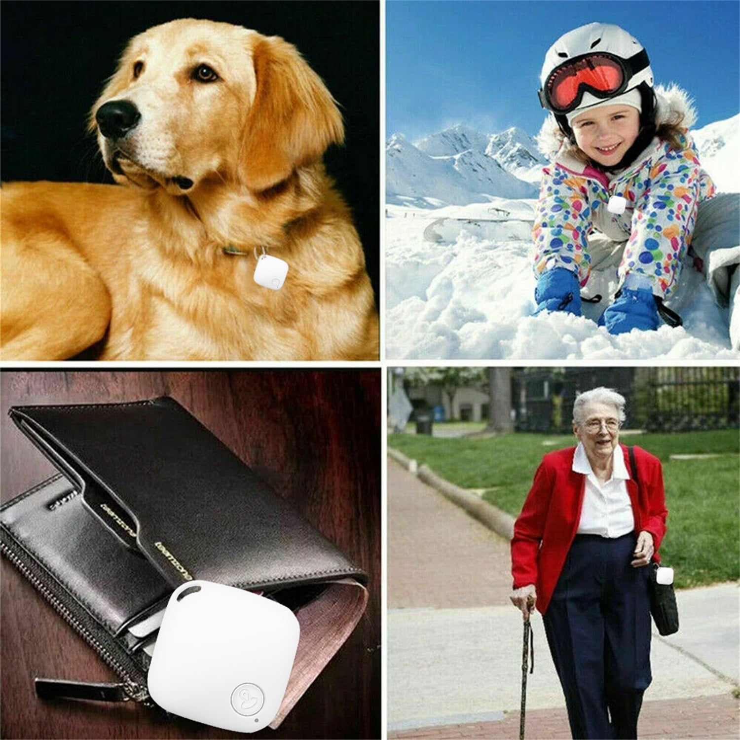 Pefilos 82 ft Anti-lost Wireless GPS Tracker Locator Finder For Kid Key Pet Dog Bicycle, Bag, White Pefilos 82 ft Anti-lost Wireless GPS Tracker Locator Finder For Kid Key Pet Dog Bicycle, Bag, White