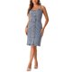 thumbnail image 1 of INSPIRE CHIC Vestidos de mezclilla para mujer, con botones, sin mangas, escote corazón, midi, en color gris azul, talla XL, 1 of 6