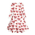 thumbnail image 5 of MIASHUI Robe Imprimée Mignonne pour Filles Printemps Été Manches Longues Décontractées Robes Évasées, Rouge, 8-9 Ans, 5 of 5