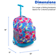 thumbnail image 7 of J World Unisex Sunrise 18" Rolling Backpack For School And Travel, Tie Dye, 7 of 7