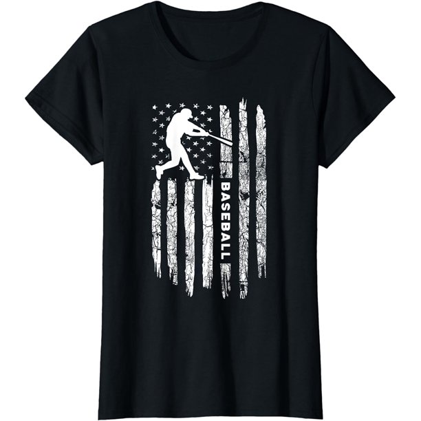 American Flag Baseball Apparel Vintage Baseball TShirt