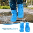 thumbnail image 4 of unbranded 1Par Protectores De Zapatos Impermeables De PVC Azul Con Suela Antideslizante Y Elástico, 4 of 5
