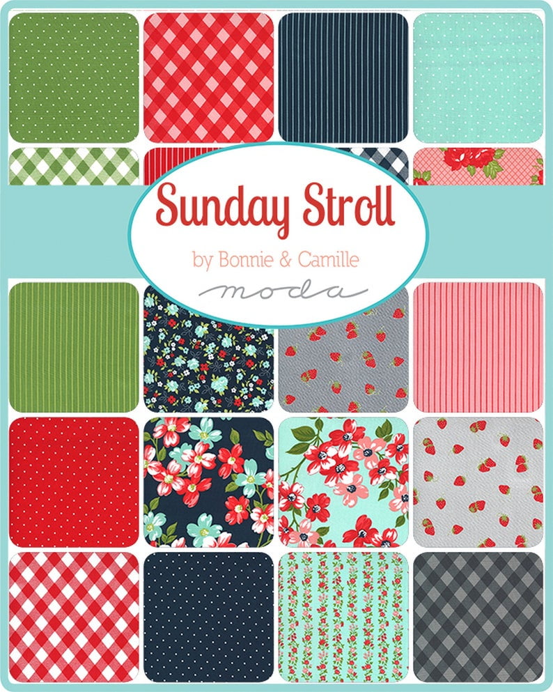 Sunday Stroll by Bonnie and Camille pre cut Layer Cake 10 "squares cotton fabric 