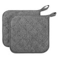 thumbnail image 4 of 4Pcs Cotton Potholders Kitchen Everyday Basic Terry Pot Holder Heat Resistant Large Coaster Hot Pads Kit Trivets Set for Cooking and Baking Set, 4 of 10