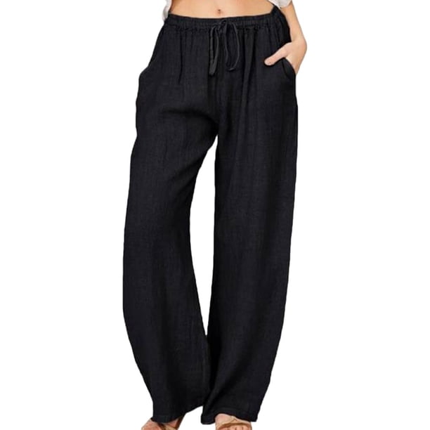 Sonducket Manténgase a la moda y cómodo con estos pantalones sueltos para mujer Tiempo libre Pantalones casuales para mujer diario Negro M Type3 NO3